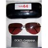 Image 1 : PAIR OF DOLCE & GABBANA SUNGLASSES, AUTHENTIC W/ CASE , SAID TO BE WORN ONCE
