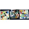 Image 1 : LOT OF 100 VINTAGE ASSORTED MARBLES, INCLUDING CLEARIES, CAT'S EYES, SHOOTERS & MORE. AS SHOWN