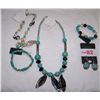 Image 2 : (5) PIECE ASSORTED JEWELRY LOT INCLUDING (2) NECKLACES (2) BRACELETS  (1) PAIR OF EARRINGS