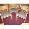 Image 1 : LOT OF (3) THOMASVILLE ROUND BACKED WOOD CHAIRS