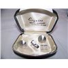 Image 1 : VINTAGE STERLING SILVER "ESQUIRE MEN'S JEWELRY CUFFLINKS & TIE CLIP, IN UNUSED ORIG. CASE
