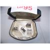 Image 2 : VINTAGE STERLING SILVER "ESQUIRE MEN'S JEWELRY CUFFLINKS & TIE CLIP, IN UNUSED ORIG. CASE