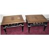 Image 1 : PAIR OF BLACK & GOLD SIDE TABLES