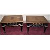 Image 2 : PAIR OF BLACK & GOLD SIDE TABLES