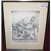 Image 1 : PAT HARDY ORIGINAL LITHOGRAPH KITCHEN TABLE" #2/250 FRAMED 20T X 15W