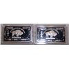 Image 1 : (2X$) GERMAN SILVER 1 OUNCE BISON BARS