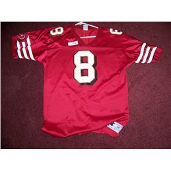 STEVE YOUNG #8 WORLD CHAMPION SAN FRANCISCO 49ERS  JERSEY