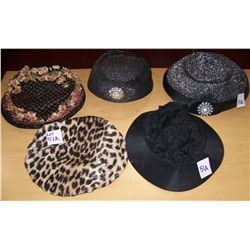 LOT OF FIVE ASSORTED VINTAGE LADIES HATS