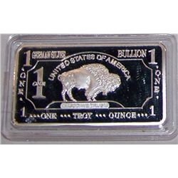 ONE TROY OUNCE .999 PURE SILVER, "GERMAN BISON BAR"