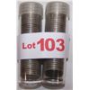 Image 1 : (2X$) 2 ROLLS OF CIRCULATED BUFFALO NICKELS, VARIOUS DATES & CONDITION. 40 TOTAL IN EACH ROLL