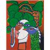 Image 1 : COMPOSITIE MET VROUW EN VOGEL (1977) EURO 5.000 - 6.000 CORNEILLE 1922- Nederlandse School<...
