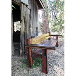 Custom Mango Wood Slab Bench