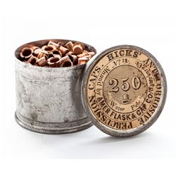 Large Cap Tin, marked ''Hicks''