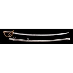 U.S. Model 1860 Cavalry Saber, in scabbard, by Millard