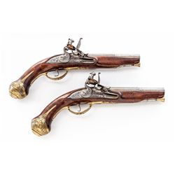 Pr. of Brescian FL Coat Pistols, by Lazarino