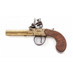 Early Brass FL Screw-Barrel Pistol, by Patrick