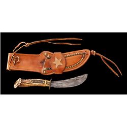 Custom Roebuck Works Skinning Knife, by M.H. Cole