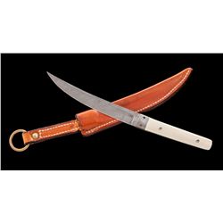 Damascus Blade Custom Tanto, by Tommy Lee