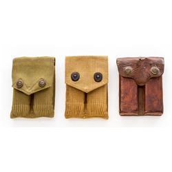 Lot of 3 WWI & Pre- Ammo Pouches & Mags