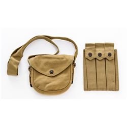Lot of 2 USMC Thompson Sub-Machine Gun Pouches