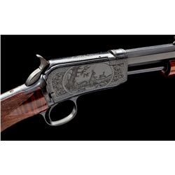 Angleo Bee Eng'd Winchester Model 1890 Pump Rifle