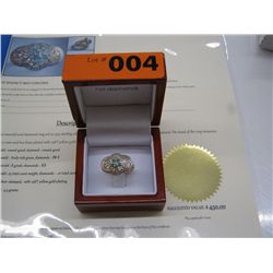 Diamond & emerald ring