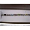 Image 2 : Multi-gemstone & diamond tennis bracelet