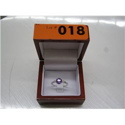 Diamond & amethyst ring