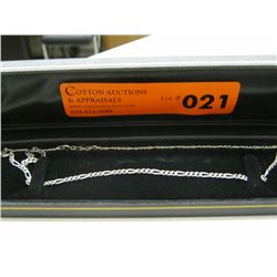 .925 silver Figaro style link necklace