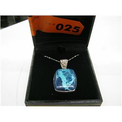 Rare shattuckite gemstone necklace set