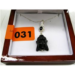 Onyx sterling silver necklace