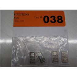4x .999 solid silver Canada Maple leaf bars