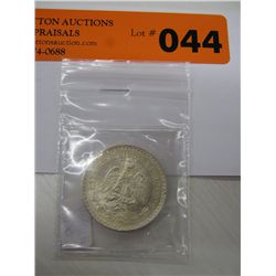 1945 silver eagle & snake Mexican government coin