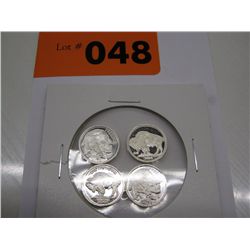4x .999 silver Indian/buffalo head coins