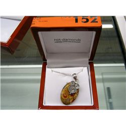 Crinoid stone necklace