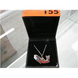 First Nations Salmon design pendant & chain