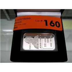 Pope John Paul III .999 solid silver bar