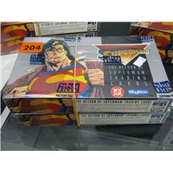 2 factory sealed boxes of Superman trading card