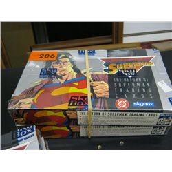 2 factory sealed boxes of Superman trading card