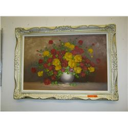 Framed paint on canvas
