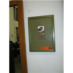 Framed art card of tree