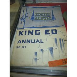 Two 1950's King Ed High school yearbooks