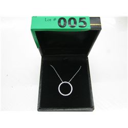 Sterling silver diamond eternity necklace