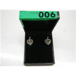 Brand new gemstone earrings in silver
