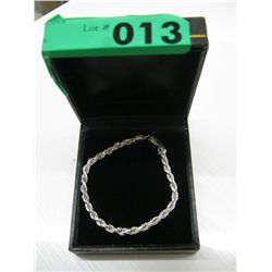 Italian silver rope bracelet