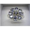 Image 2 : Sterling silver blue tanzanite cluster ring