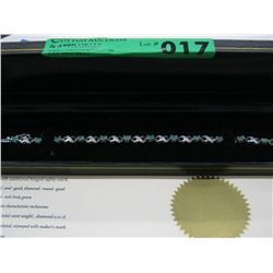 Ladies emerald & diamond tennis bracelet