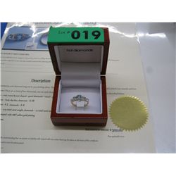 Aquamarine & Diamond Ring