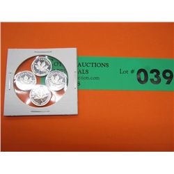 4x .999 Silver Canada maple leaf coins