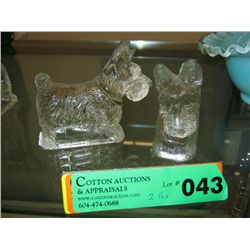Two vintage 1920's candy holder - Scotty dogs